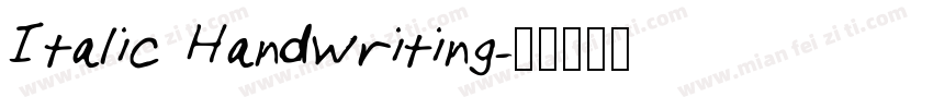 Italic Handwriting字体转换